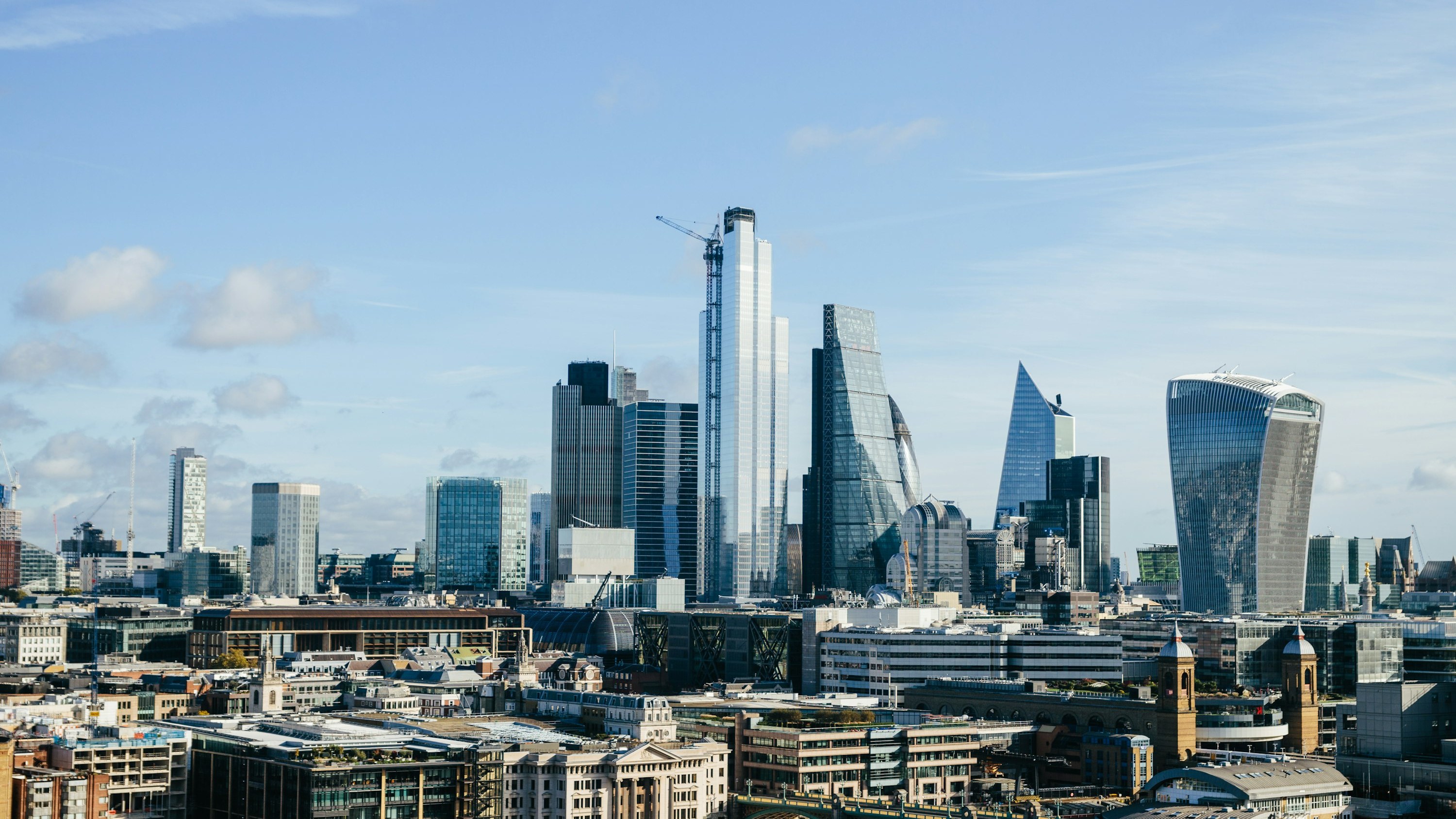 City of London skyline on a bright day
